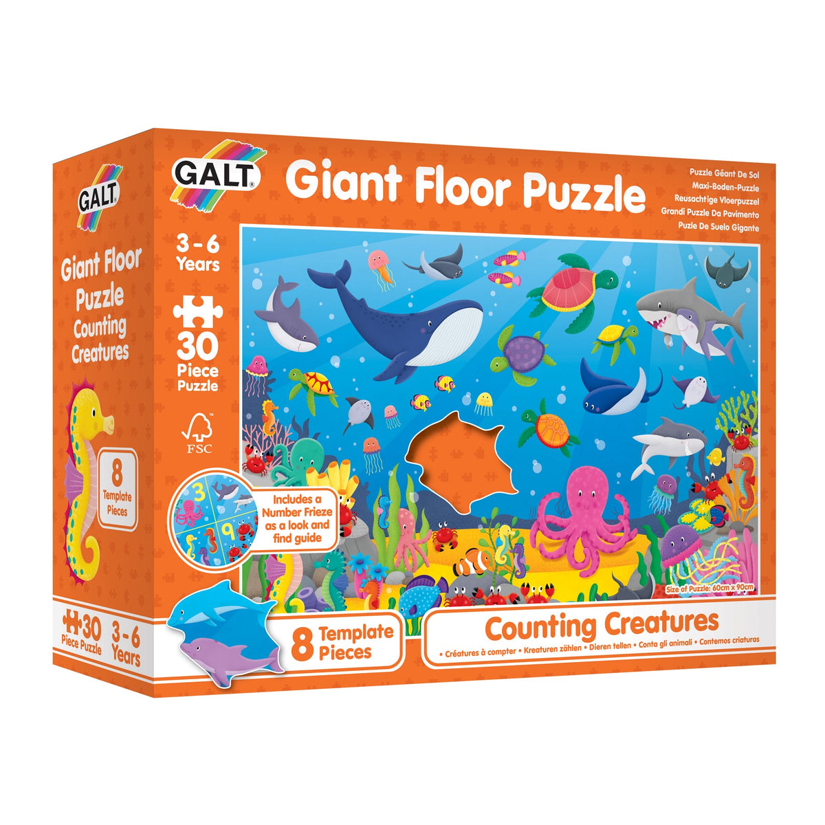 Galt - Counting Creatures Giant Floor Puzzle 30 Pieces