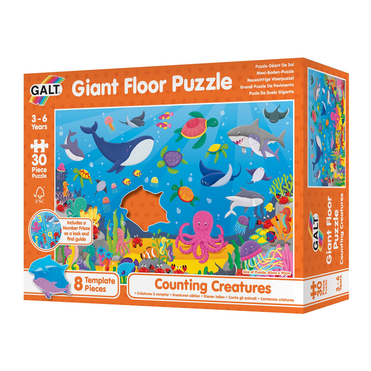 Galt - Counting Creatures Giant Floor Puzzle 30 Pieces