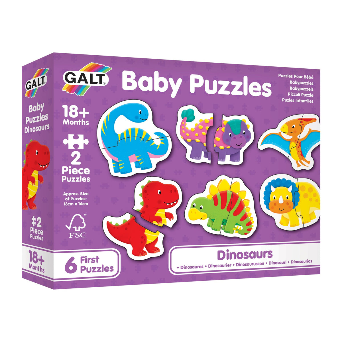 Galt - Baby Puzzles - Dinosaurs 2 Pieces