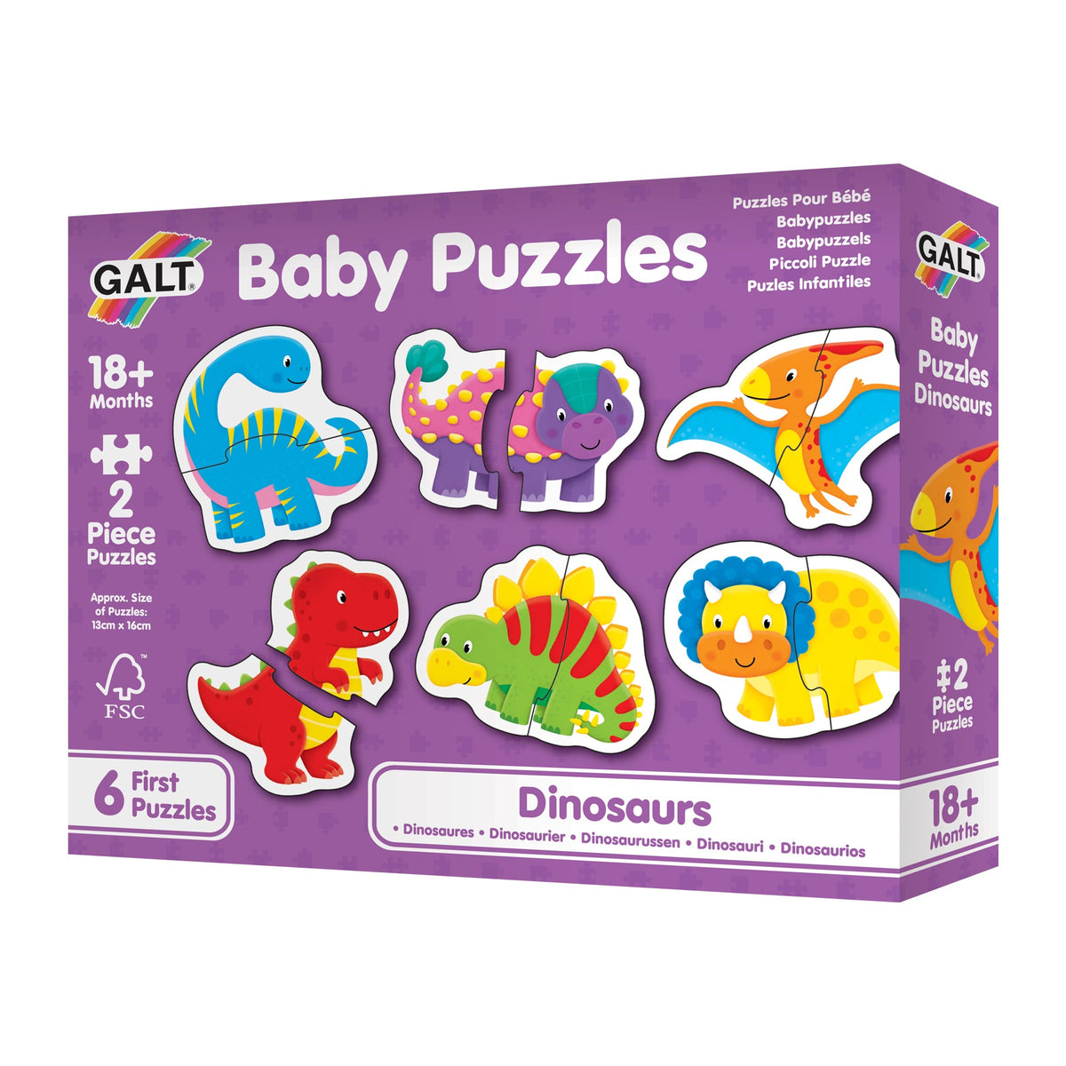 Galt - Baby Puzzles - Dinosaurs 2 Pieces