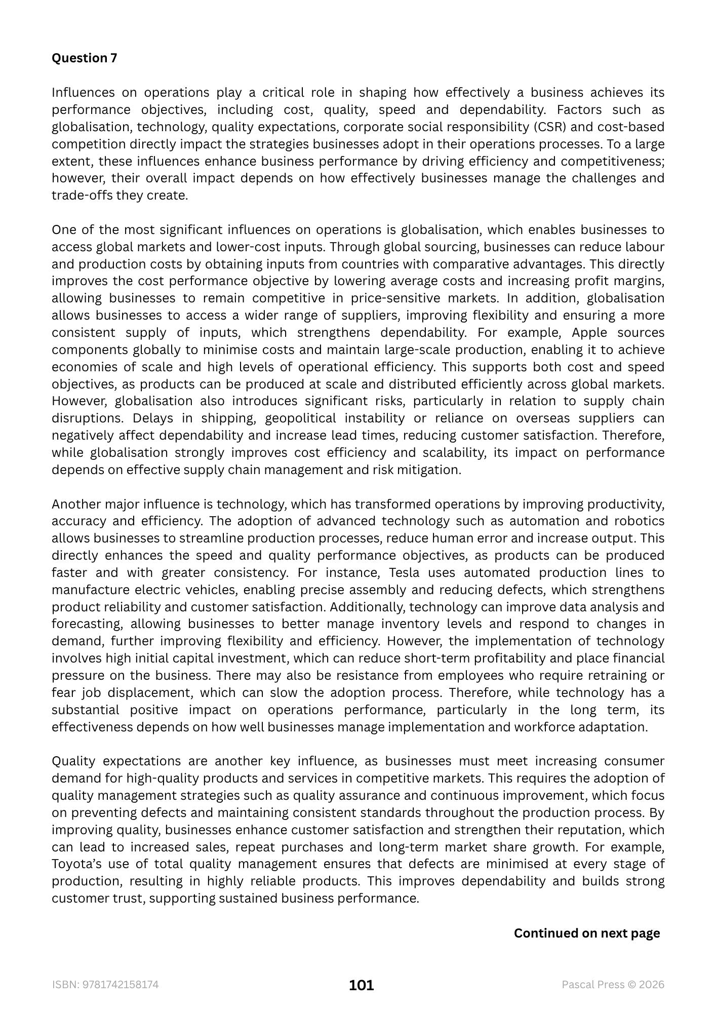 Excel 60 Days to Band 6 Business Studies inside page 7 of 10
