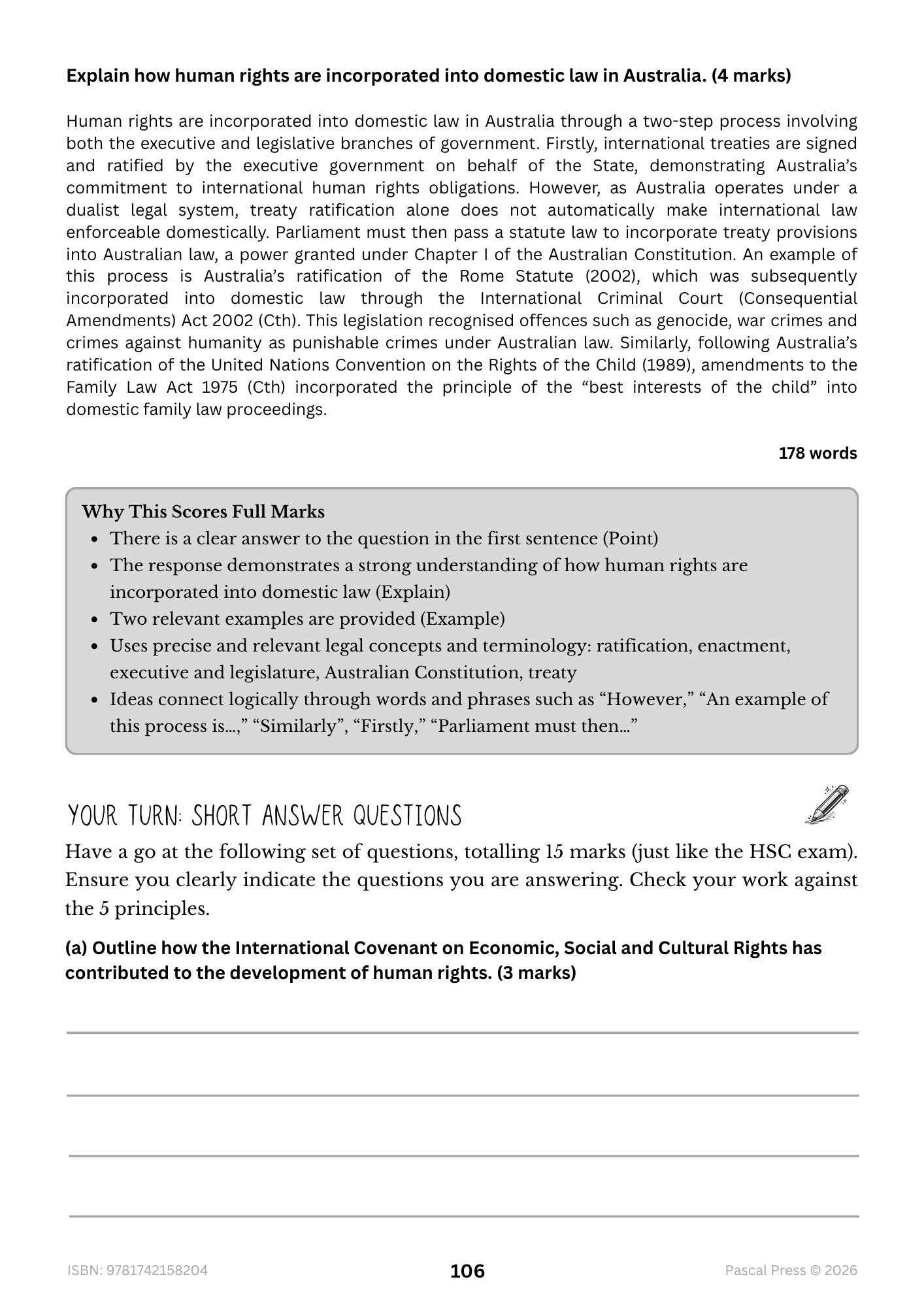 Excel 60 Days to Band 6 Legal Studies inside page 8 of 10