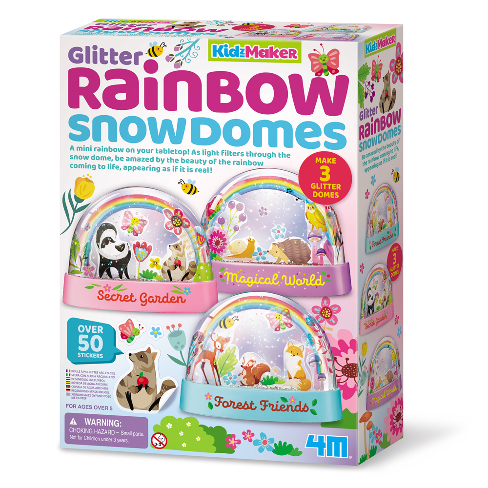 4M KidzMaker - Mini Glitter Rainbow Water Domes