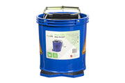 Cleanlink Heavy-Duty Mop Bucket with Metal Wringer - 16L, Blue (Pack of 2)