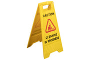 Cleanlink Cleaning in Progress Safety Sign - Yellow