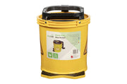 Cleanlink Heavy-Duty Mop Bucket with Plastic Wringer - 16L, Yellow (Pack of 2)