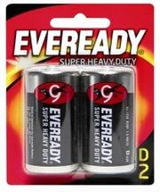 Eveready Super Heavy Duty D Batteries (Pack of 2)
