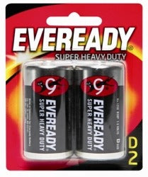 Eveready Super Heavy Duty D Batteries (Pack of 2)