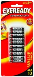 Eveready Super Heavy Duty AAA Batteries (Pack of 10)