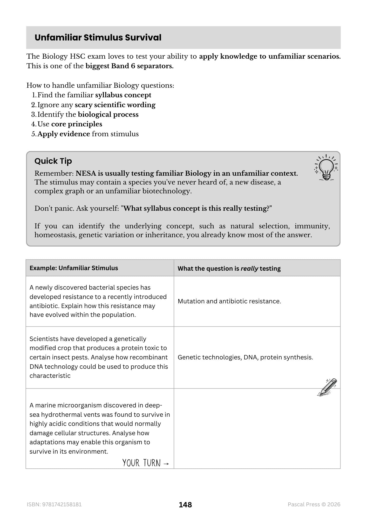 Excel 60 Days to Band 6 Biology inside page 9 of 10