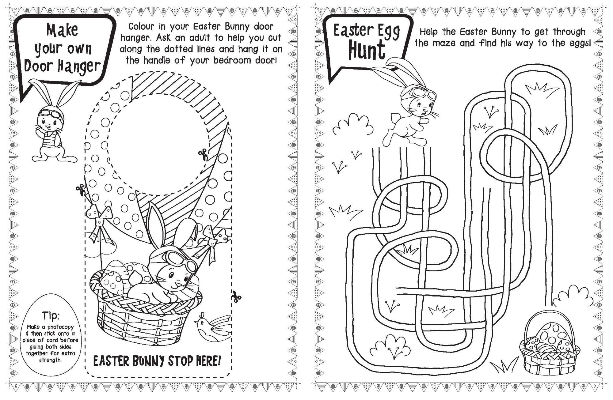 Easter Bunny Aus Colouring — inside page 3