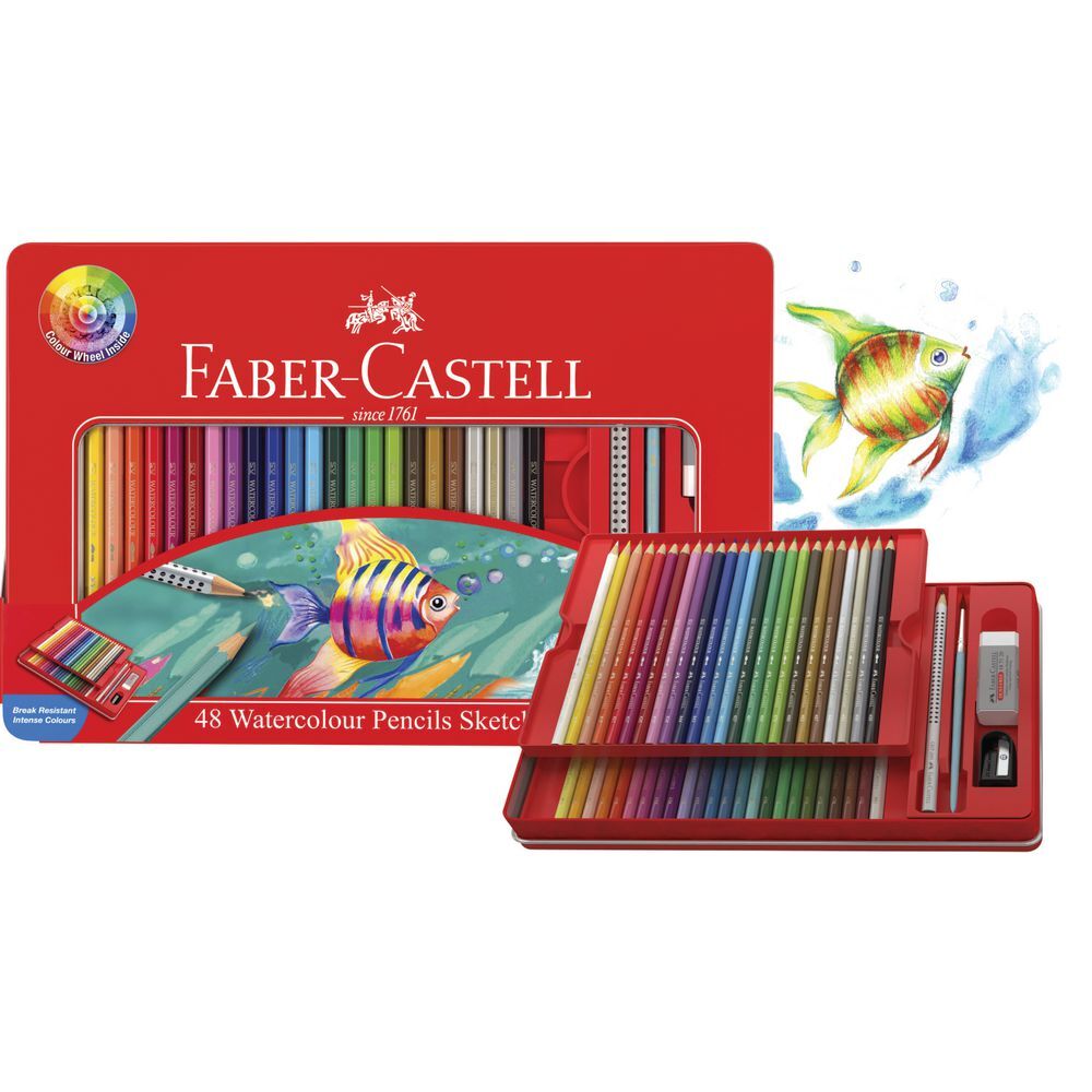 Faber-Castell - 48 Watercolour Pencils Sketch Set