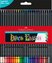 Faber-castell Pencils Coloured - Black Edition (Pack of 24)