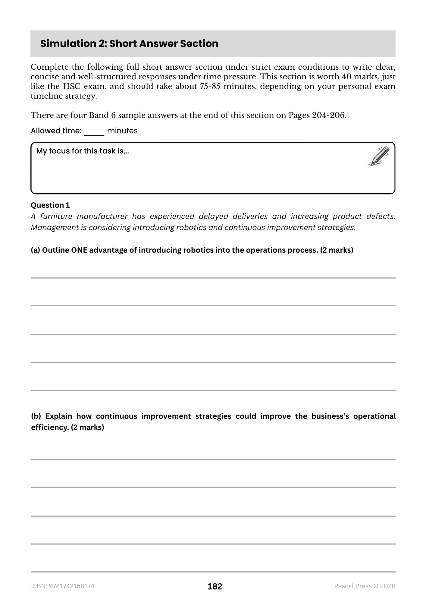 Excel 60 Days to Band 6 Business Studies inside page 9 of 10