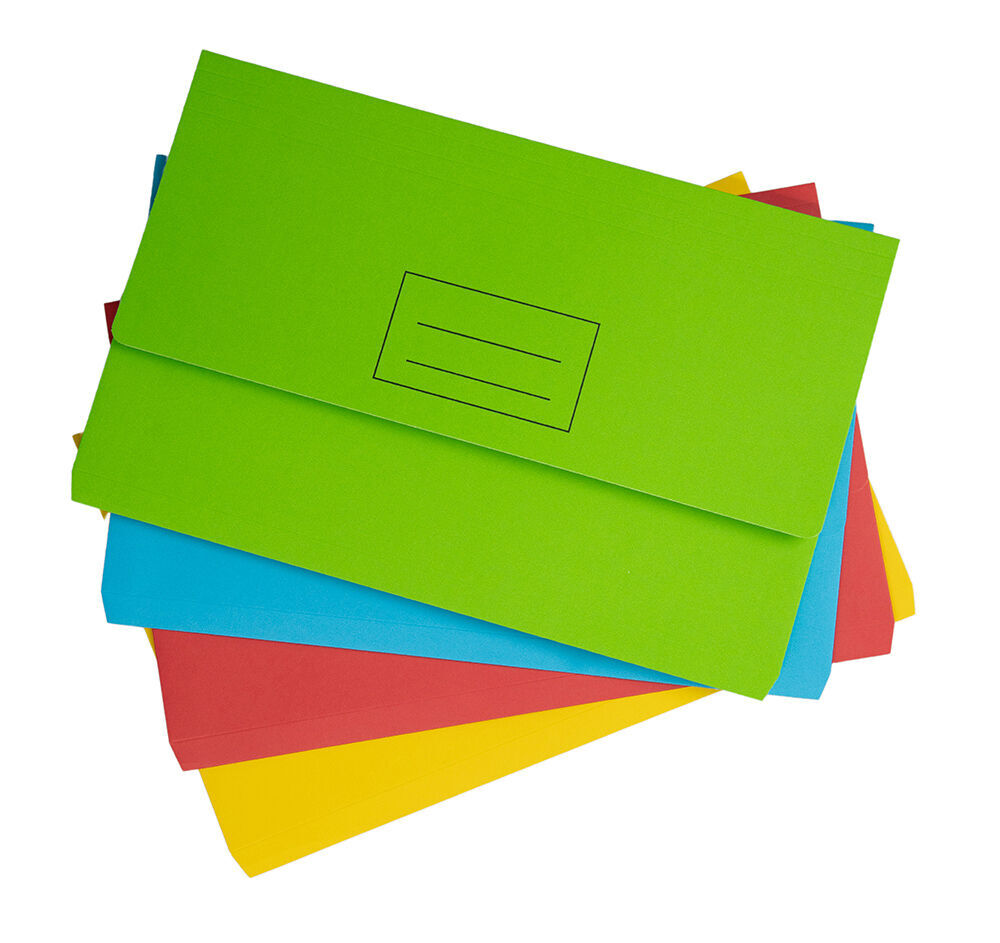 Stat Document Wallet - Foolscap Board: Assorted Colours (Single)