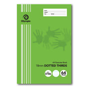 Olympic Exercise Book - A4 18mm Dotted-Thirds (D186I): 64pg (Pack of 20)