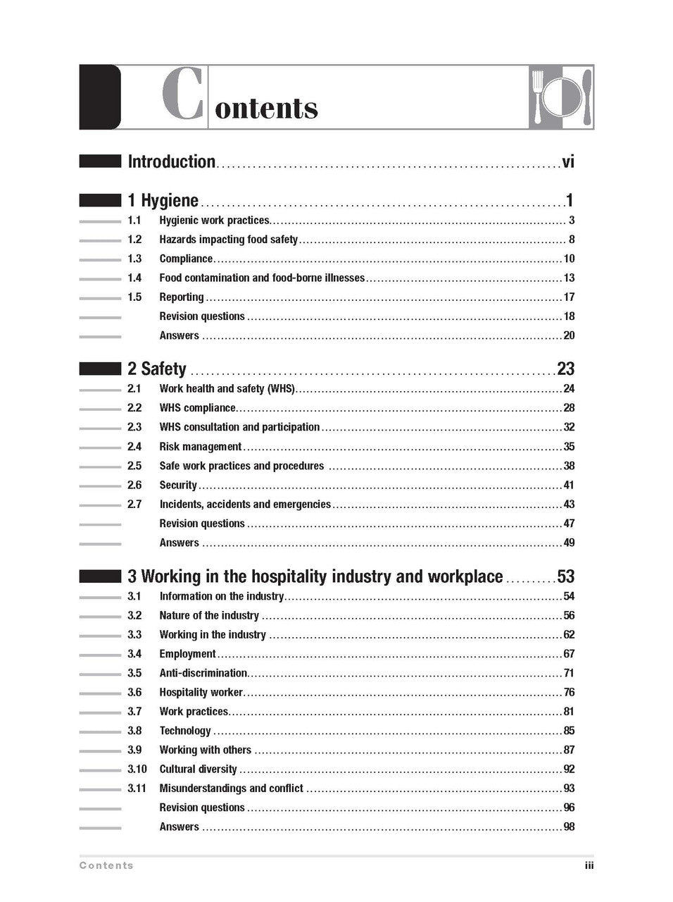 Excel HSC - Hospitality Study Guide — inside page 1
