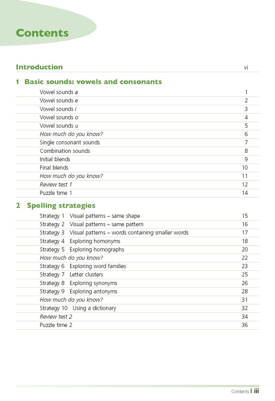 Excel Handbooks - Primary Spelling Years 3-6 — inside page 1