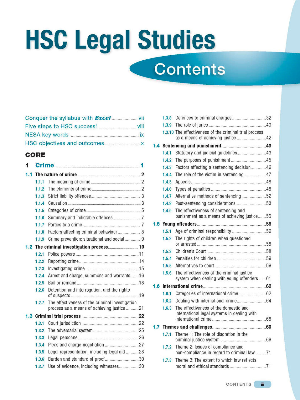 Excel HSC - Legal Studies Study Guide — inside page 1