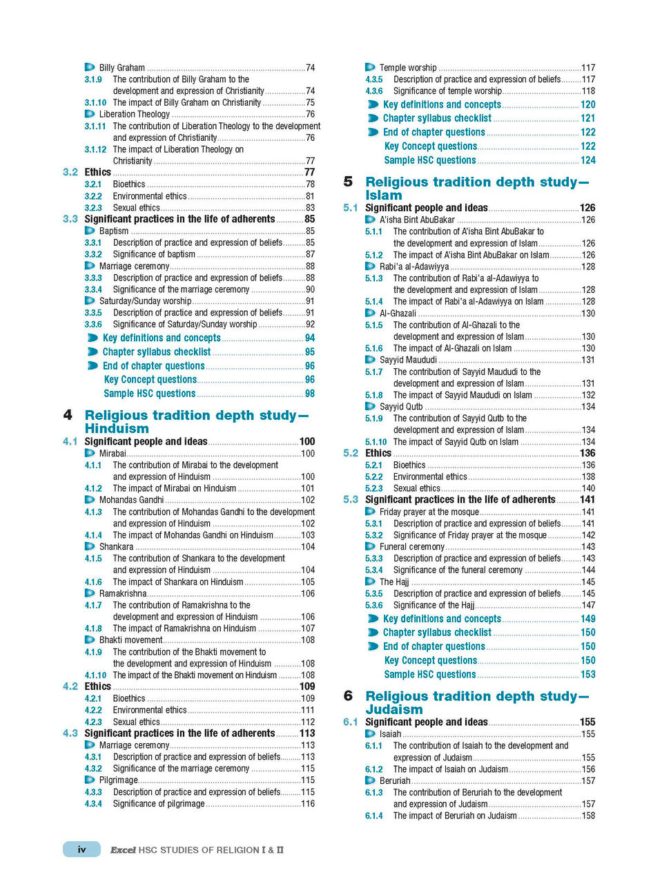 Excel HSC - Studies of Religion I and II Study Guide — inside page 2