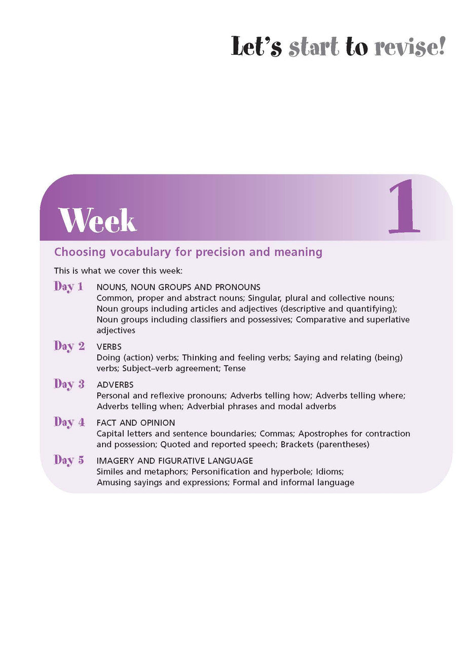 Excel Revise in a Month Year 7 NAPLAN*-style Writing Tests — inside page 2