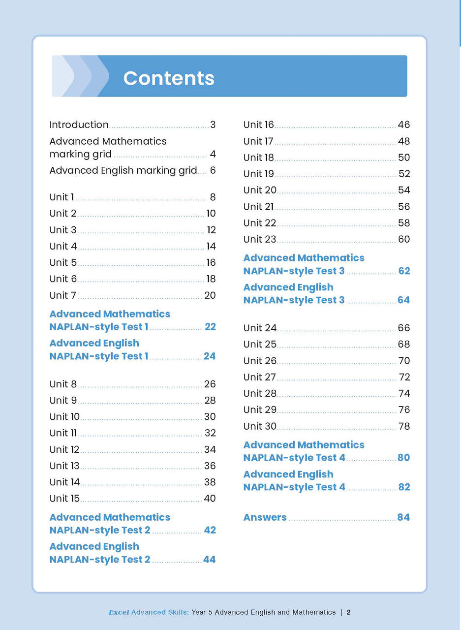 Excel Advanced Skills - Advanced English and Mathematics Year 5 – inside page 2
