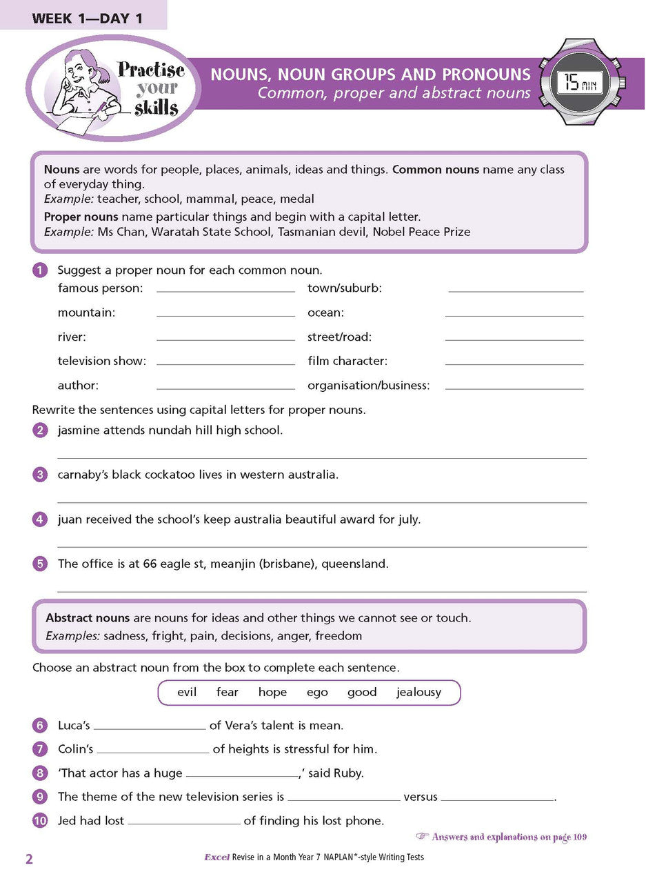 Excel Revise in a Month Year 7 NAPLAN*-style Writing Tests — inside page 3