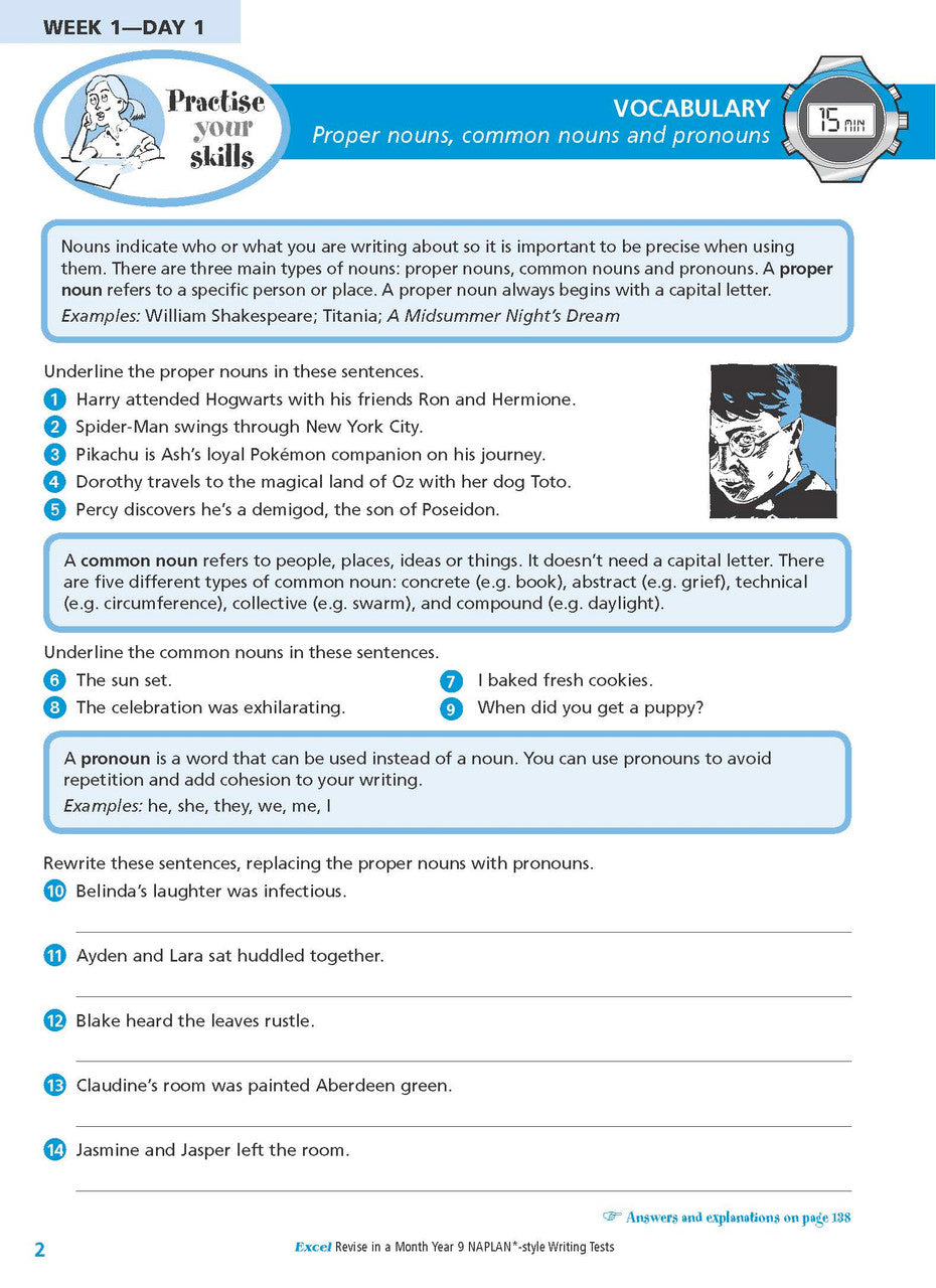 Excel Revise in a Month Year 9 NAPLAN*-style Writing Tests — inside page 3