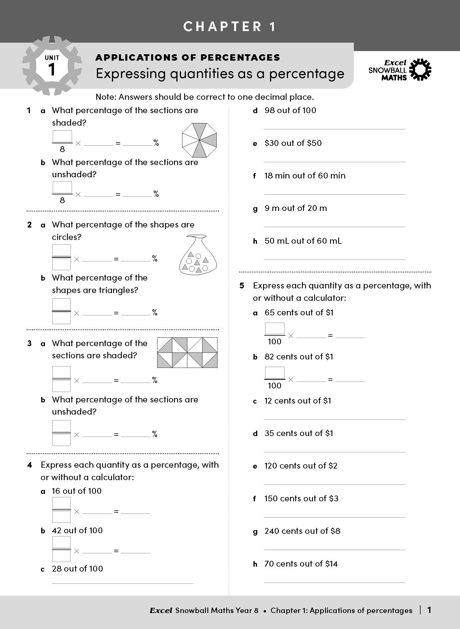 Excel Snowball Maths Year 8 – inside page 3