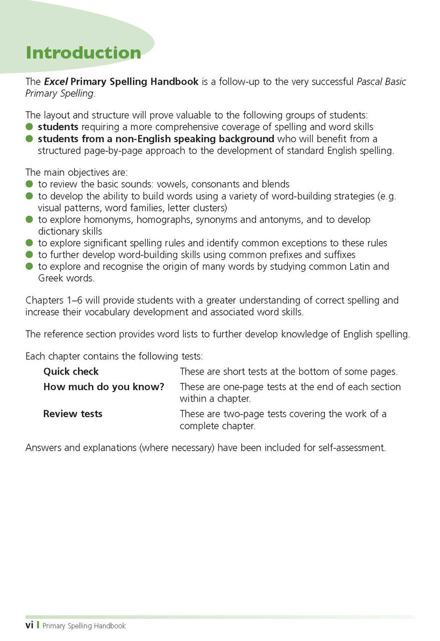 Excel Handbooks - Primary Spelling Years 3-6 — inside page 4