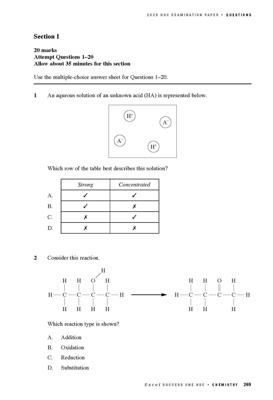 Excel Success One HSC Chemistry 2026 Edition — inside page 4
