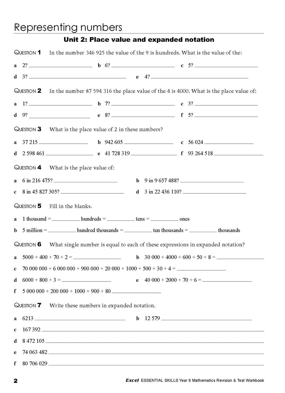 Excel Essential Skills - Year 6 Mathematics Revision & Test Workbook — inside page 4