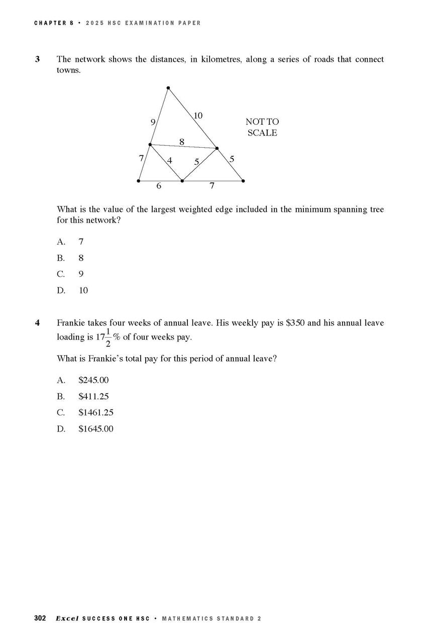 Excel Success One HSC Mathematics Standard 2 2026 Edition — inside page 4