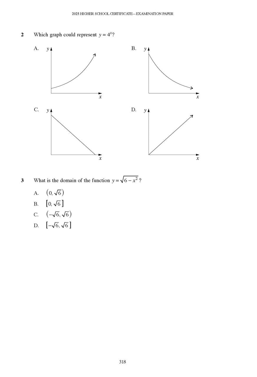 Excel Success One HSC Mathematics Advanced 2026 Edition — inside page 4