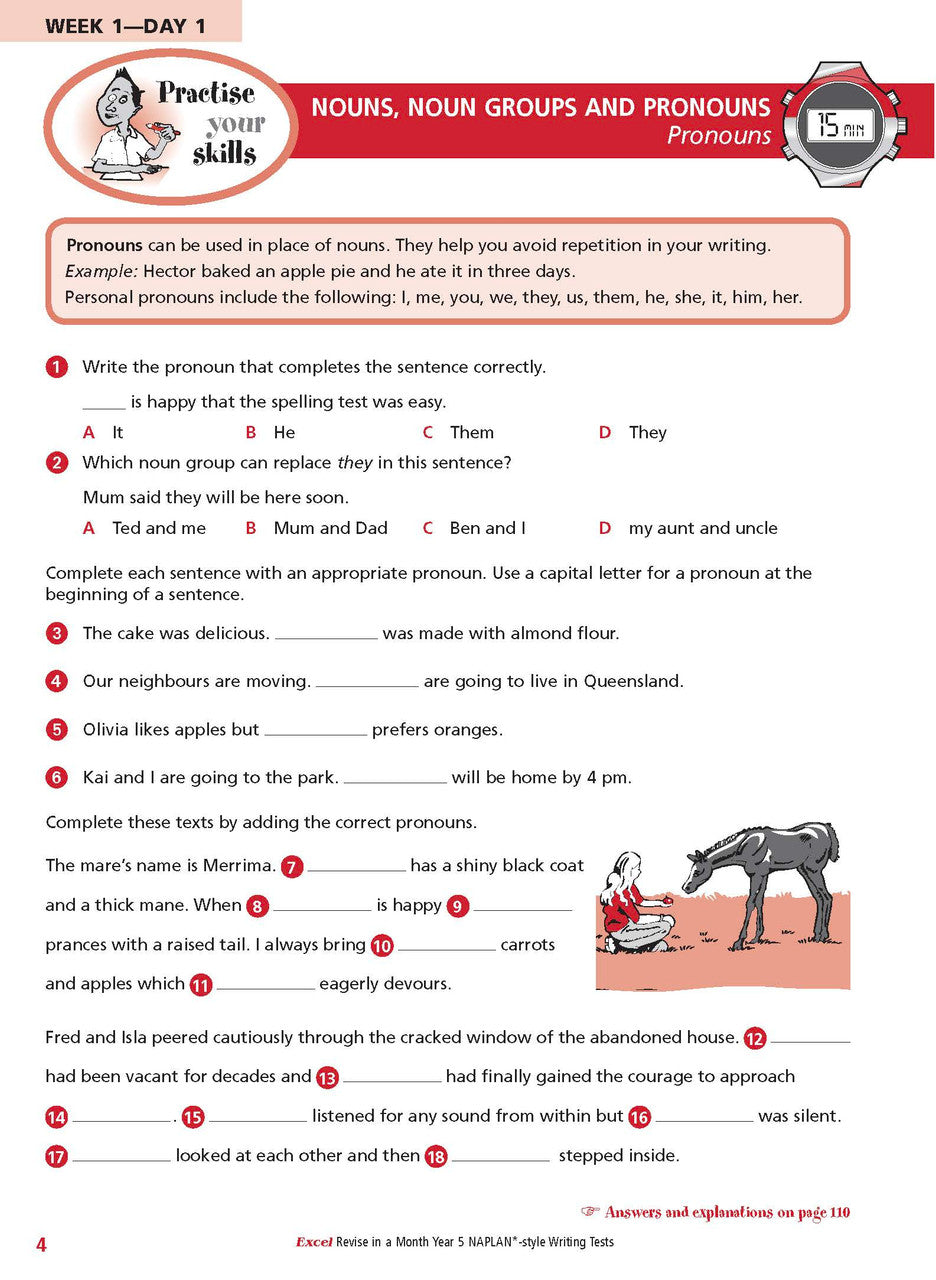 Excel Revise in a Month Year 5 NAPLAN*-style Writing Tests — inside page 5