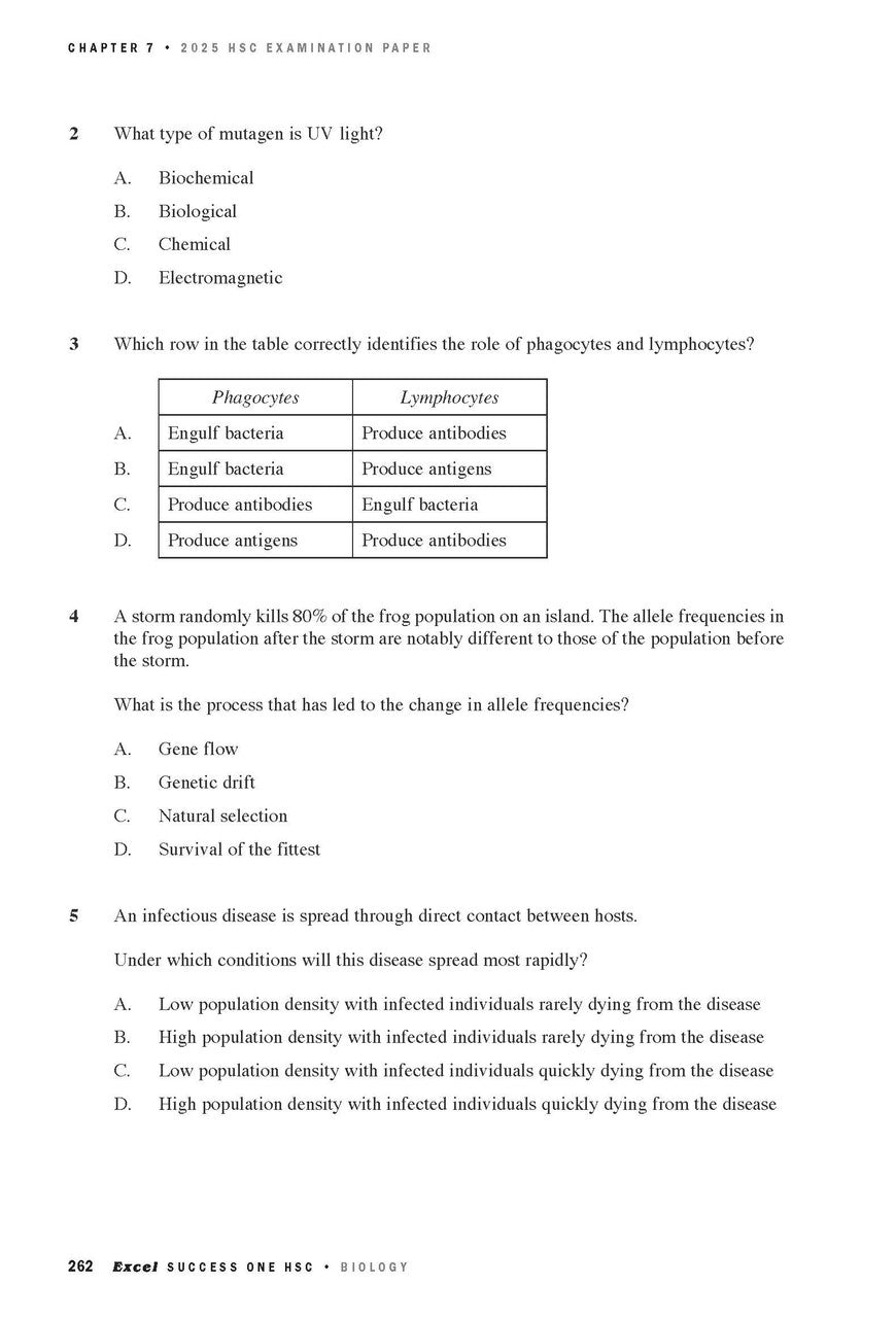 Excel Success One HSC Biology 2026 Edition — inside page 5