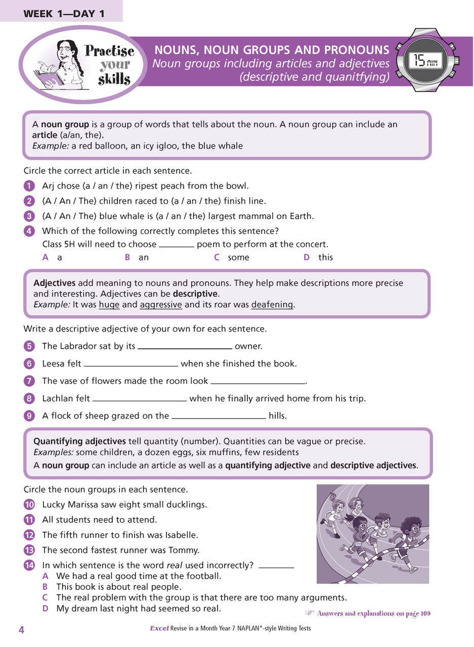 Excel Revise in a Month Year 7 NAPLAN*-style Writing Tests — inside page 5