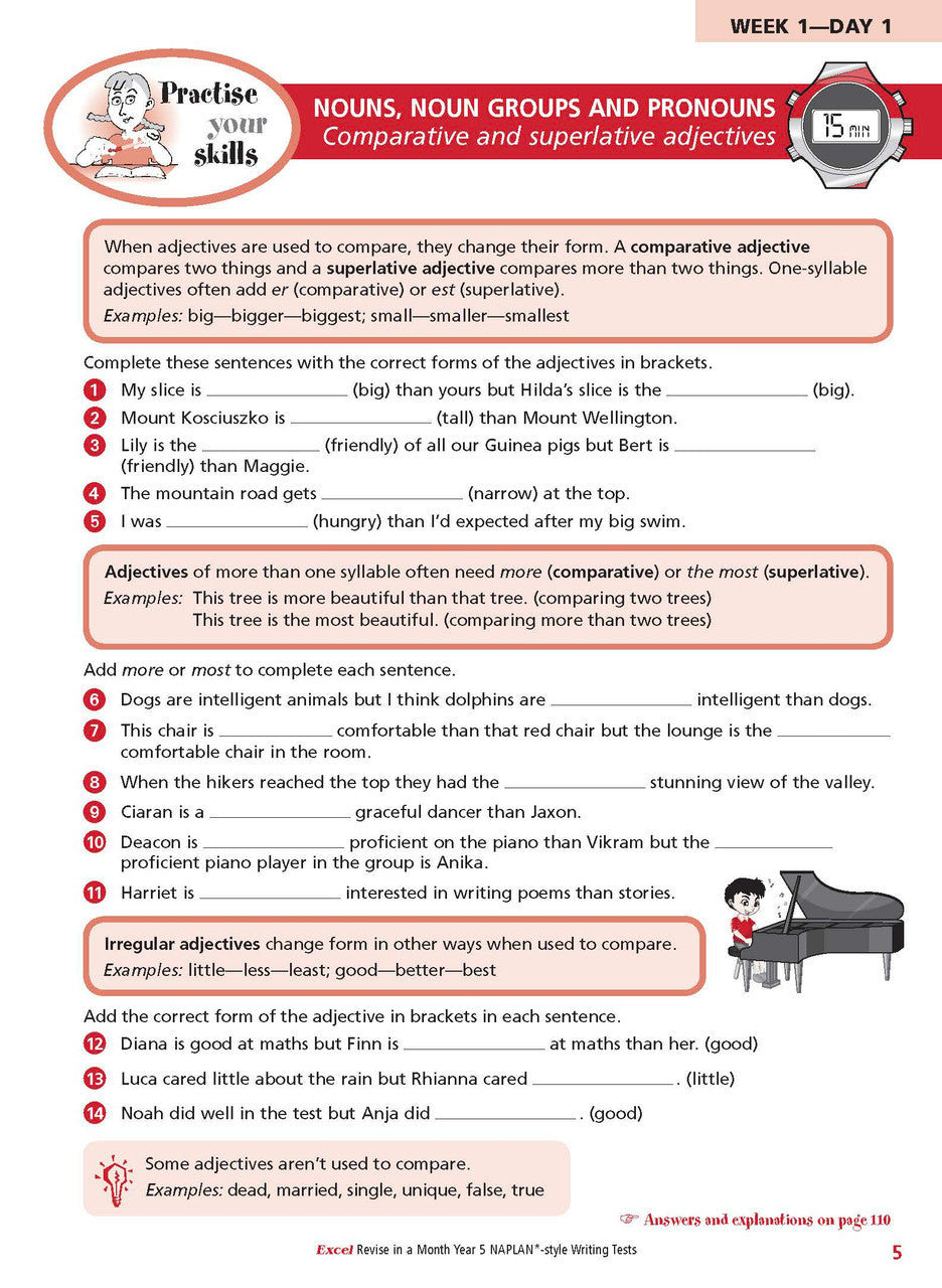 Excel Revise in a Month Year 5 NAPLAN*-style Writing Tests — inside page 6