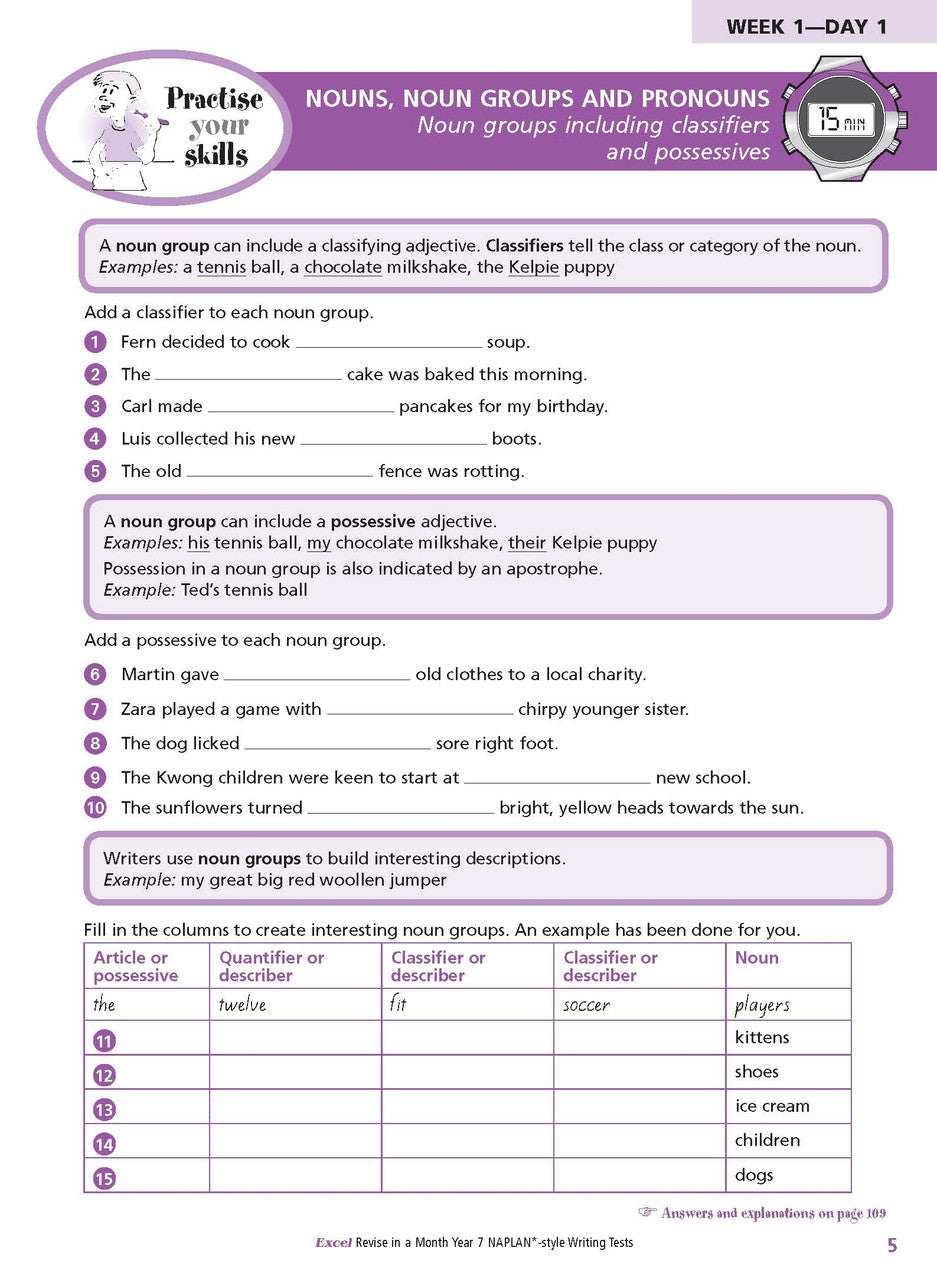 Excel Revise in a Month Year 7 NAPLAN*-style Writing Tests — inside page 6