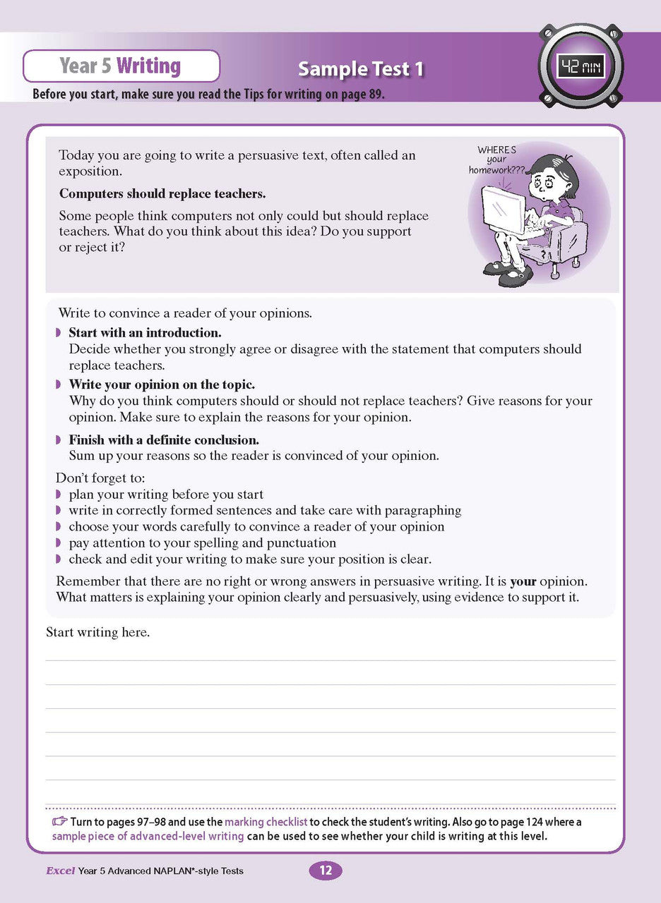 Excel Advanced NAPLAN*-style Tests Year 5 — inside page 6