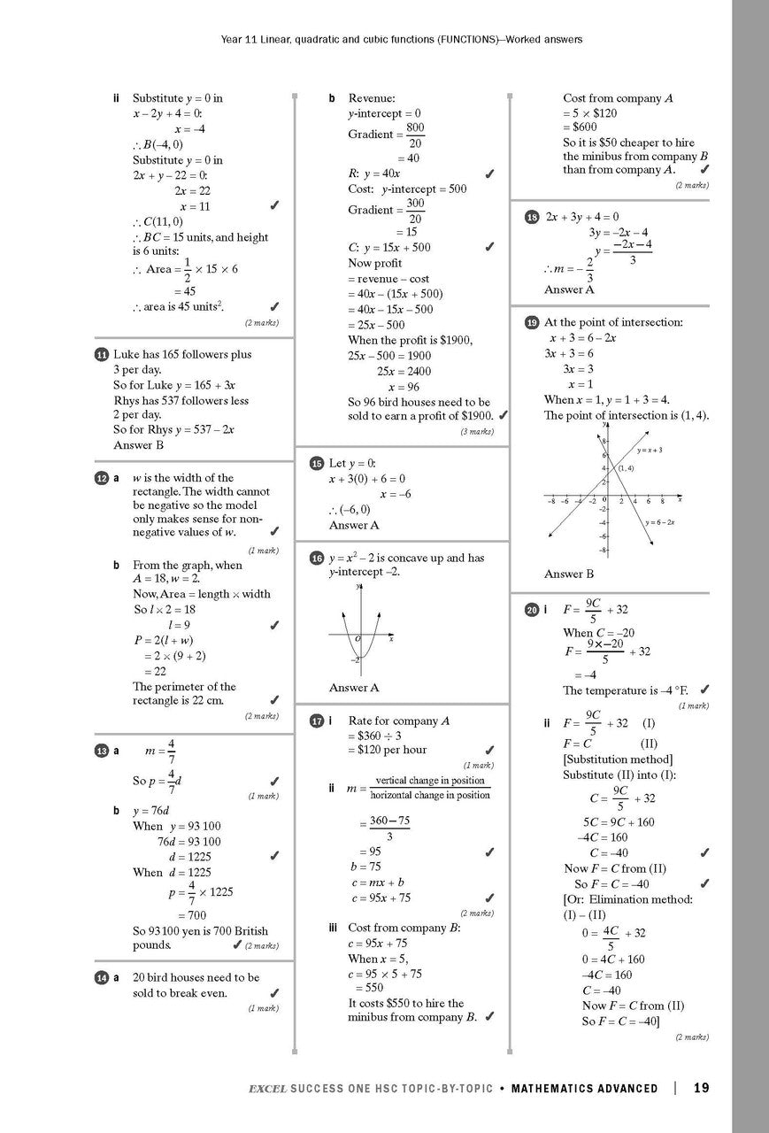 Excel Success One HSC Topic-By-Topic Mathematics Advanced 2023 Edition — inside page 6