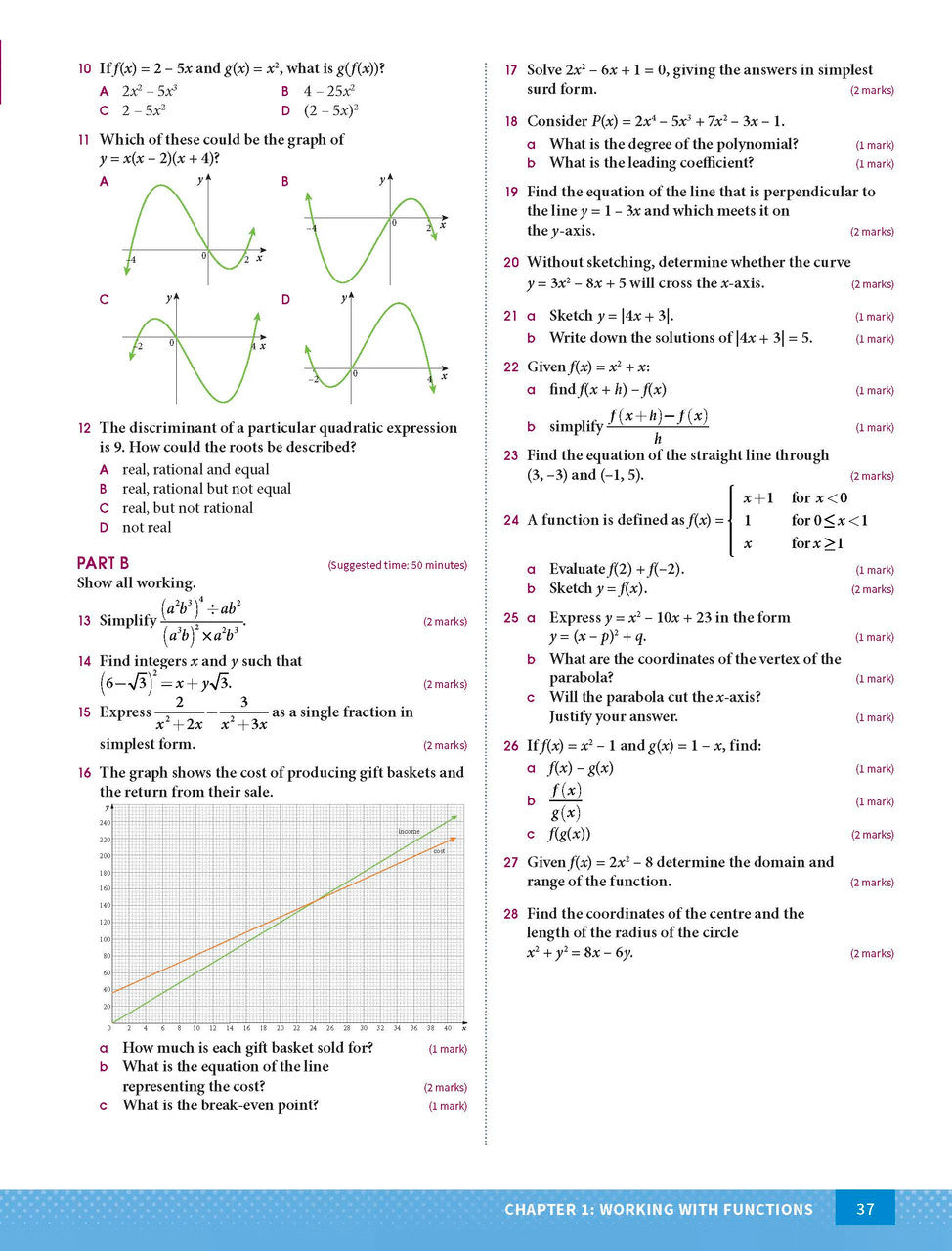 Excel Year 11 Mathematics Advanced Study Guide — inside page 7