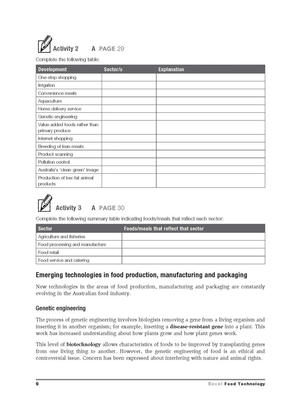 Excel HSC - Food Technology Study Guide — inside page 7