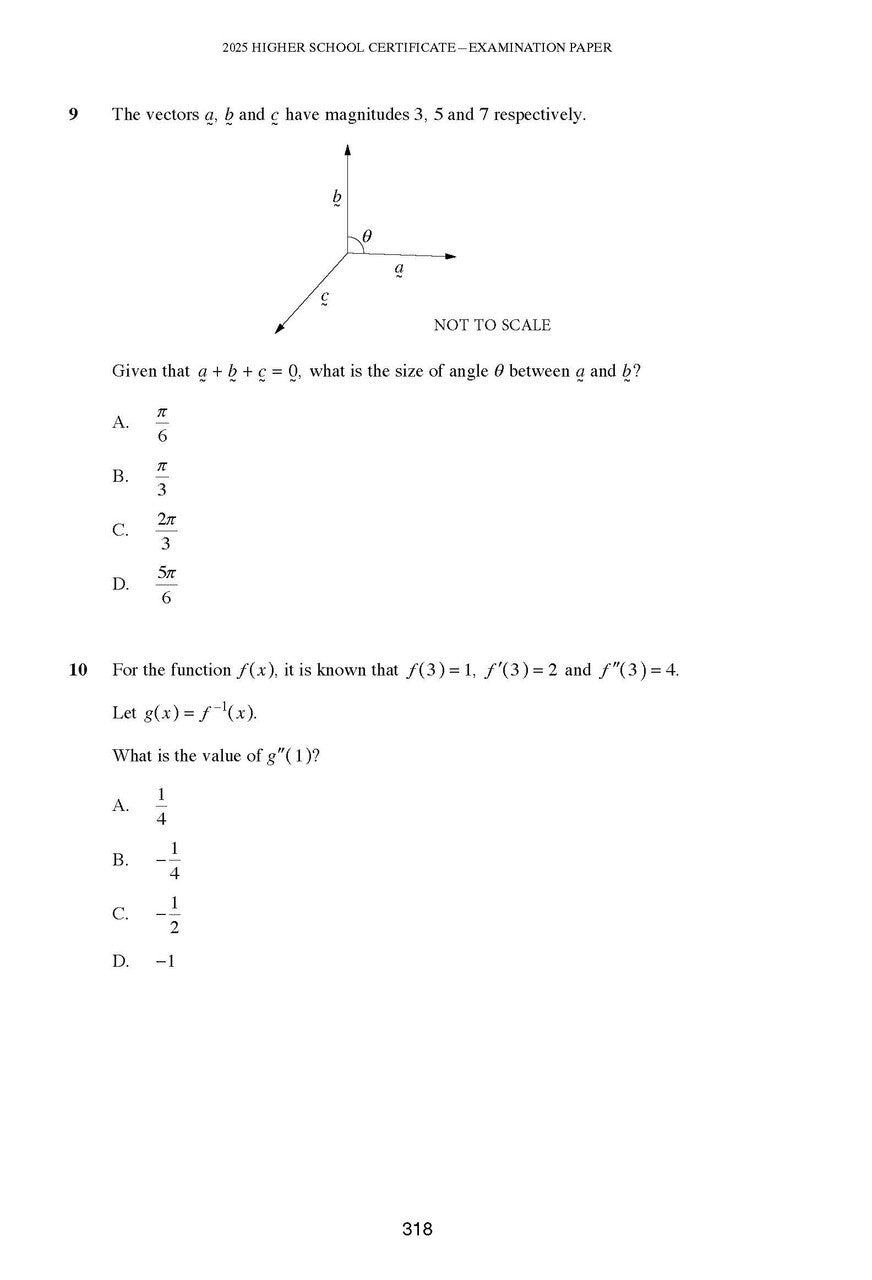 Excel Success One HSC Mathematics Extension 1 2026 Edition — inside page 7