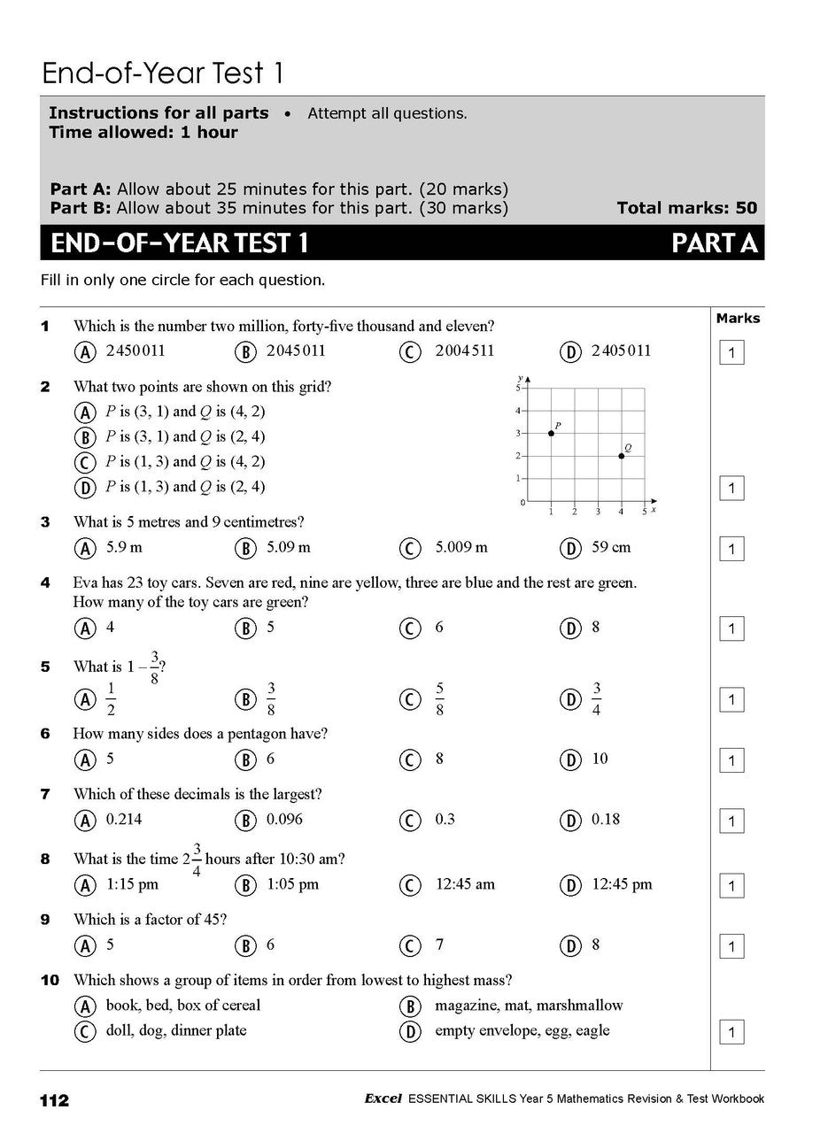 Excel Essential Skills - Year 5 Mathematics Revision & Test Workbook — inside page 7