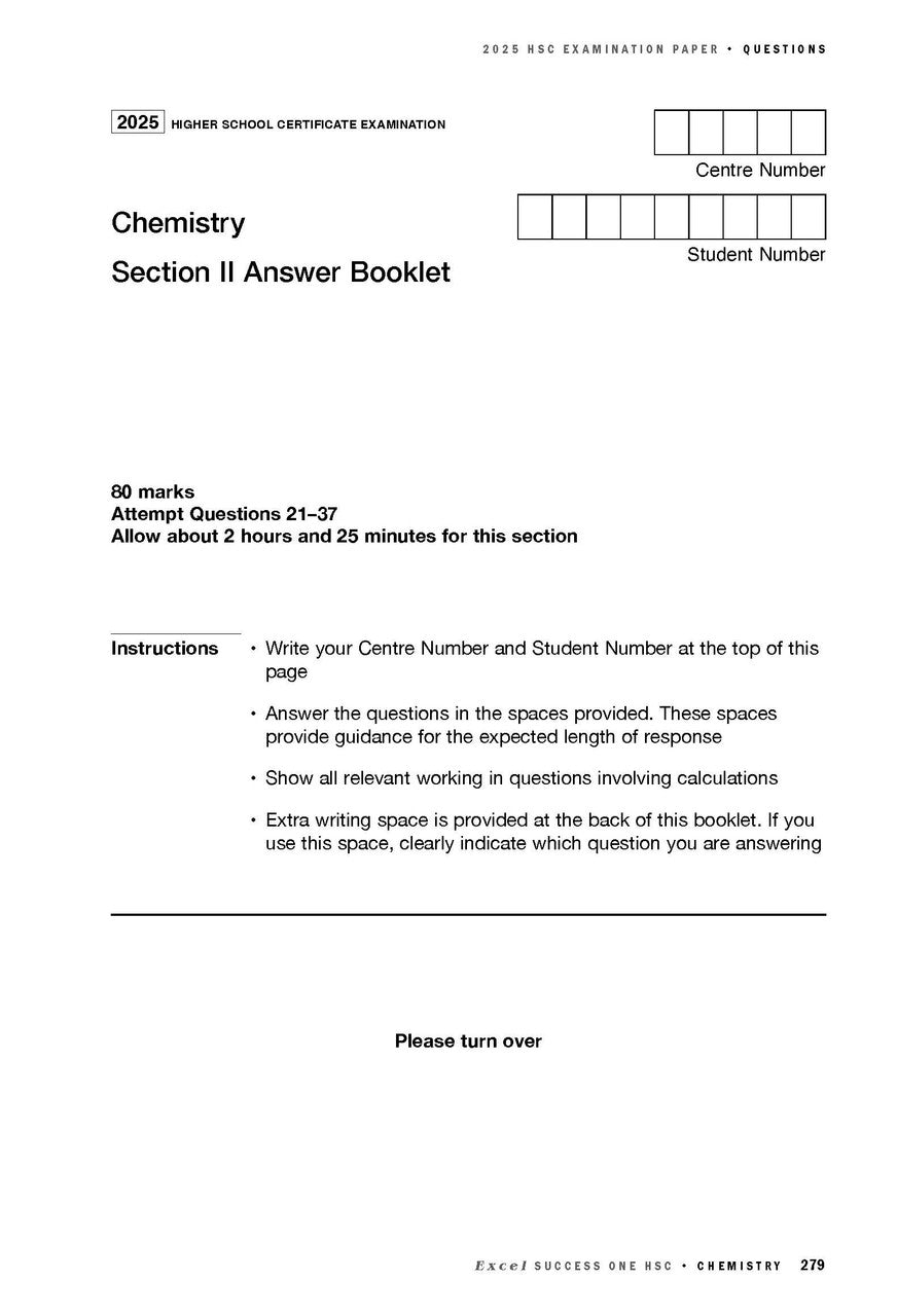 Excel Success One HSC Chemistry 2026 Edition — inside page 8