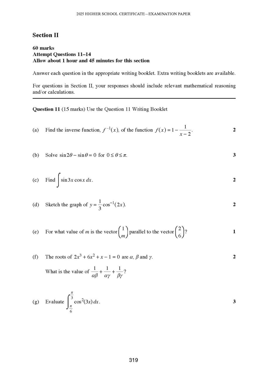 Excel Success One HSC Mathematics Extension 1 2026 Edition — inside page 8