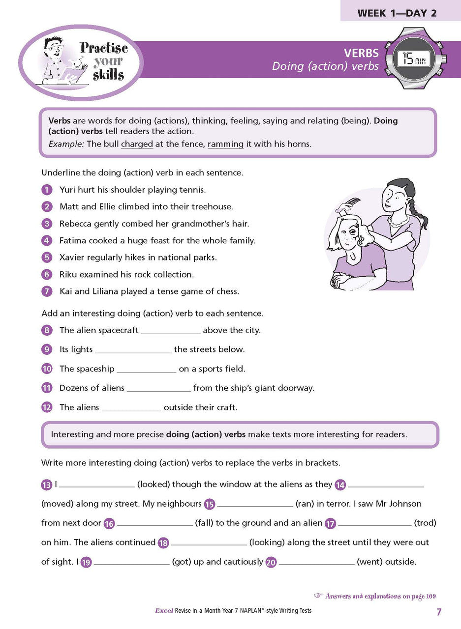 Excel Revise in a Month Year 7 NAPLAN*-style Writing Tests — inside page 8