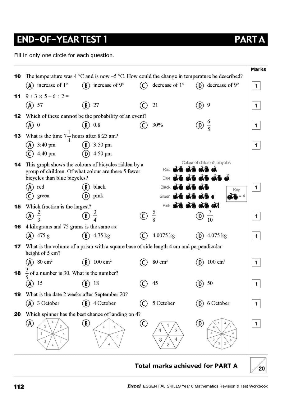 Excel Essential Skills - Year 6 Mathematics Revision & Test Workbook — inside page 8