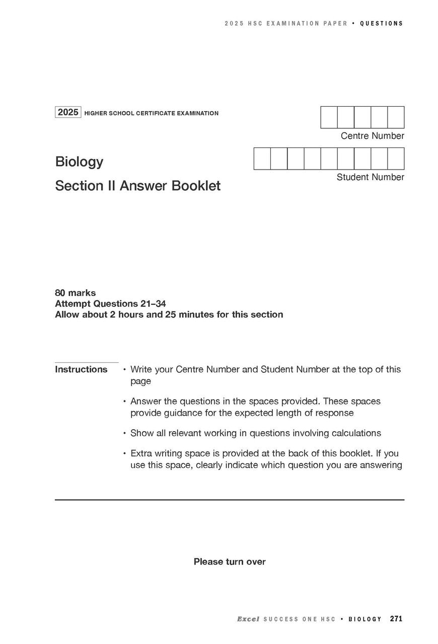 Excel Success One HSC Biology 2026 Edition — inside page 8